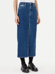 Calvin Klein Jeans Spódnica jeansowa J20J224531 Granatowy Straight Fit. Niebieskie spódnice Calvin Klein Jeans, bez wzorów, z bawełny. Za 299.99 zł.