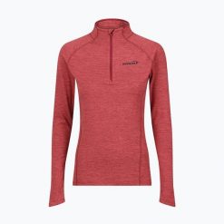Bluza do biegania damska Inov-8 Train Elite Mid Half Zip. Czerwone bluzy Inov-8, bez wzorów, z elastanu, sportowe, bez ramiączek, bez kaptura. Za 299.99 zł.