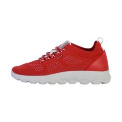 Tenisówki Geox Model D Spherica Kolor Czerwony. Czerwone trampki Geox, bez wzorów, z tkaniny, casualowe, bez zapięcia. Za 424.65 zł.