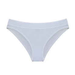 Figi damskie prążkowane z elastycznym pasem Milan. Zielone figi Intica, bez wzorów, prążkowane. W wyprzedaży za 69.00 zł.