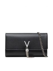 Valentino Torebka Divina VBS1R401G Czarny. Czarne kopertówki Valentino, bez wzorów, ze skóry, wizytowe, bez dodatków. Za 269.99 zł.