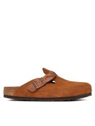 Birkenstock Klapki Boston 1026713 Brązowy. Brązowe klapki Birkenstock, bez wzorów, ze skóry, bez obcasa, bez zapięcia. Za 719.99 zł.