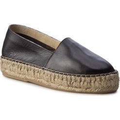 Espadryle SERGIO BARDI - Maya FS127223617PM 101. Czarne espadryle Sergio Bardi, bez wzorów, ze skóry, bez obcasa, na płaskiej podeszwie. W wyprzedaży za 169.00 zł.