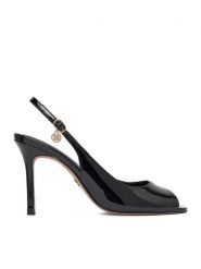 Nine West Sandały EO-TS6376-01 Czarny. Czarne sandały Nine West, bez wzorów, ze skóry, bez obcasa, na szpilce, bez zapięcia. Za 279.99 zł.