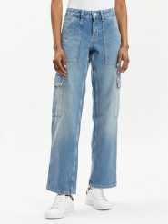 Tommy Jeans Jeansy Sophie DW0DW17553 Niebieski Straight Fit. Niebieskie jeansy Tommy Jeans, bez wzorów, z bawełny. Za 339.99 zł.