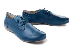 JOSEF SEIBEL 87201 971 500 Fiona 01 blau, półbuty damskie. Niebieskie półbuty wsuwane Josef Seibel, bez wzorów, ze skóry, bez obcasa. Za 399.90 zł.