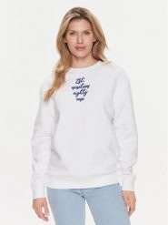 Guess Bluza Destiny W4RQ10 K9Z21 Biały Regular Fit. Białe bluzy Guess, xxl, z aplikacjami, z syntetyku, bez kaptura. Za 249.99 zł.