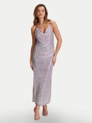 Swing Sukienka wieczorowa 5AH15800 Fioletowy Slim Fit. Fioletowe sukienki Swing, bez wzorów, z syntetyku, wizytowe, bez kołnierzyka, bez ramiączek. Za 519.99 zł.