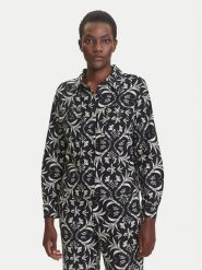 Olsen Koszula 12002145 Czarny Regular Fit. Czarne koszule Olsen, bez wzorów, ze lnu, bez kołnierzyka, bez ramiączek. Za 519.99 zł.