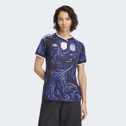 Koszulka wyjazdowa Argentyna 26. Czarne t-shirty sportowe adidas, l, bez wzorów, z materiału, bez ramiączek, do piłki nożnej, climacool (adidas). Za 439.00 zł.