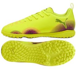 Buty piłkarskie Puma Future 8 Play Tt 108396-03 żółte. Żółte buty treningowe bez wzorów, z gumy, bez zapięcia, do piłki nożnej. Za 313.30 zł.