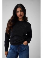 Guess Bluza 184657 Czarny Classic Fit. Czarne bluzy Guess, l, z aplikacjami, z syntetyku, bez kaptura. Za 434.99 zł.