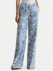 LAUREN RALPH LAUREN Spodnie materiałowe 200P08927001 Niebieski jasny Wide Leg. Niebieskie spodnie materiałowe Lauren Ralph Lauren, bez wzorów, ze lnu. Za 1,199.00 zł.