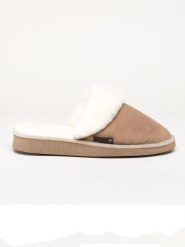 Kitz-pichler Skórzane kapcie "Pala" w kolorze jasnobrązowym rozmiar: 40. Brązowe kapcie kitz-pichler, bez wzorów, z wełny. Za 195.99 zł.