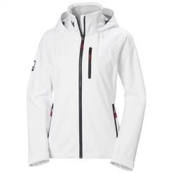 Kurtka narciarska damska Helly Hansen Crew. Białe kurtki narciarskie Helly Hansen, xl, z aplikacjami, z materiału, z kapturem, narciarskie. Za 732.00 zł.