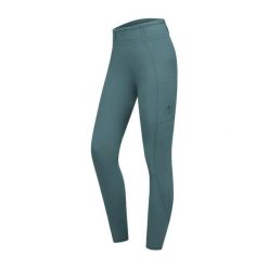 Damskie legginsy jeździeckie z pełną przyczepnością ELT Orelie. Zielone legginsy ELT, bez wzorów, z elastanu. Za 332.50 zł.