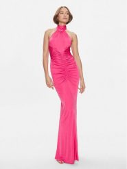 Pinko Sukienka wieczorowa Marmilla 102860 A1JS Różowy Slim Fit. Czerwone sukienki Pinko, l, bez wzorów, z wiskozy, wizytowe, bez kołnierzyka, bez ramiączek. Za 1,019.00 zł.