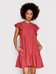 Red Valentino Sukienka codzienna XR0VADY00F1 Czerwony Regular Fit. Czerwone sukienki Red Valentino, na co dzień, bez wzorów, z bawełny, bez kołnierzyka, bez ramiączek, proste. Za 2,029.00 zł.