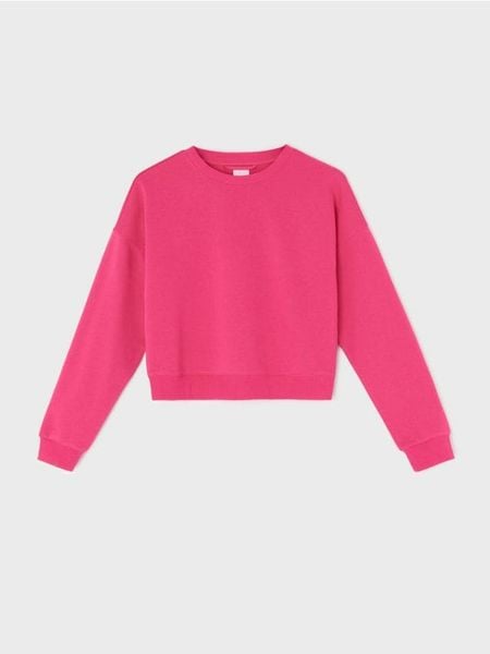Gładka bluza crewneck - różowy. Czerwone bluzy Sinsay, l, bez wzorów, bez ramiączek, bez kaptura. W wyprzedaży za 11.99 zł.