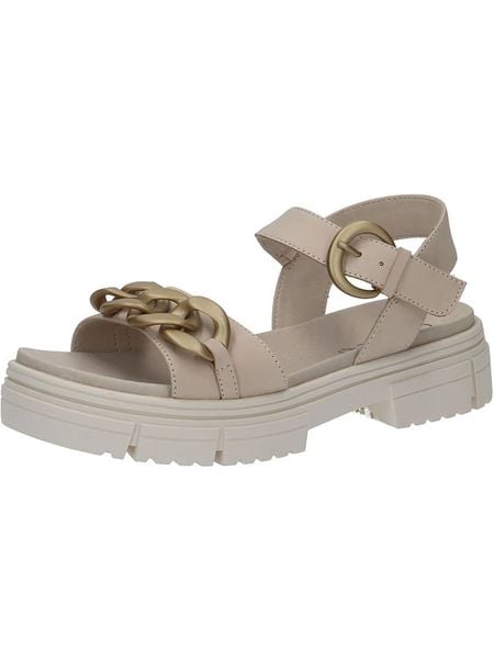 Caprice Skórzane sandały w kolorze beżowym rozmiar: 39. Brązowe sandały Caprice, bez wzorów, klasyczne, z otwartym noskiem, bez obcasa, bez zapięcia. Za 123.53 zł.