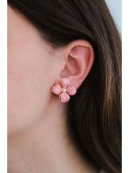 Heliophilia Kolczyki-wkrętki z perłami syntetycznymi rozmiar: onesize. Różowe kolczyki Heliophilia, z perłą, z mosiądzu. Za 21.99 zł.