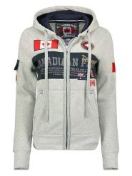 Canadian Peak Bluza "Fipeak" w kolorze szarym rozmiar: M. Szare bluzy Canadian Peak, m, z aplikacjami, bez kaptura. Za 113.99 zł.