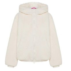 Kurtka Deha Teddy Z Podszewką Damskie. Białe kurtki Deha, s, bez wzorów, z materiału, z kapturem. Za 617.99 zł.