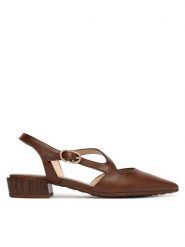 Hispanitas Czółenka HV264773 C001 Brązowy. Brązowe czółenka Hispanitas, bez wzorów, ze skóry, bez obcasa, bez zapięcia. Za 609.99 zł.