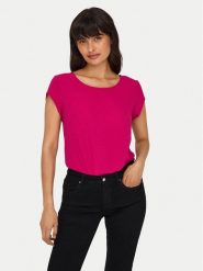 ONLY Bluzka 15142784 Różowy Regular Fit. Czerwone bluzki ONLY, bez wzorów, z syntetyku, bez kołnierzyka, bez ramiączek. Za 49.99 zł.