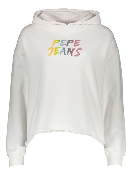 Pepe Jeans Bluza w kolorze białym rozmiar: M. Białe bluzy Pepe Jeans, m, bez wzorów, z jeansu, z kapturem. Za 176.08 zł.
