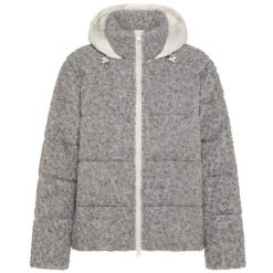 Kurtka Deha Padded Boucle' Wooly Jacket Damskie. Szare kurtki Deha, s, bez wzorów, z materiału, eleganckie, z kapturem. Za 884.99 zł.