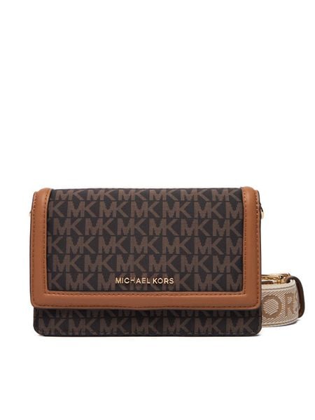 MICHAEL Michael Kors Torebka Jet Set 32T4GJ6C1O Brązowy. Brązowe listonoszki MICHAEL Michael Kors, bez wzorów, z materiału, bez dodatków. Za 549.99 zł.