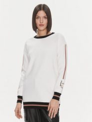 Liu Jo Sport Sweter TF3216 MA63M Écru Relaxed Fit. Swetry Liu Jo Sport, m, bez wzorów, z wiskozy, sportowe, bez ramiączek. Za 699.99 zł.