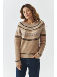 TATUUM Sweter "Alice" w kolorze beżowym rozmiar: L. Brązowe swetry Tatuum, l, bez wzorów, z wełny, bez ramiączek. Za 300.92 zł.