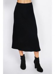 ASSUILI Kaszmirowa spódnica w kolorze czarnym rozmiar: 38. Czarne spódnice Assuili, bez wzorów, z kaszmiru, klasyczne, midi. Za 145.60 zł.