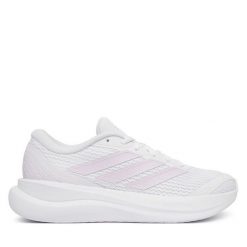 Buty do biegania adidas. Białe buty treningowe adidas, bez wzorów, bez zapięcia, do biegania. Za 259.99 zł.
