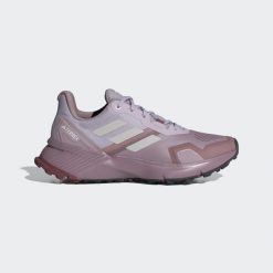 Buty Terrex Soulstride Trail Running. Czerwone buty do biegania adidas, bez wzorów, z materiału, bez zapięcia, do biegania. Za 439.50 zł.