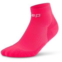Damskie skarpety kompresyjne do biegania sportowe za kostkę Core Run CEP. Czerwone skarpetki CEP, bez wzorów, z elastanu. Za 79.00 zł.