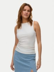 Vero Moda Top Ruby 10342997 Biały Slim Fit. Białe topy Vero Moda, m, bez wzorów, z bawełny, bez kołnierzyka, bez ramiączek. Za 79.99 zł.
