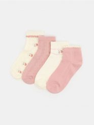 Skarpetki z motywem kwiatowym 4 pack - wielobarwny. Skarpetki Sinsay, bez wzorów. Za 15.99 zł.