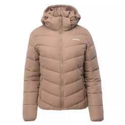 Kurtka pikowana damska zimowa Hi-Tec Lady Safi SP - beżowa, Rozmiar XS. Brązowe kurtki Hi-tec, na zimę, l, bez wzorów, z materiału, klasyczne, bez kaptura. Za 149.99 zł.