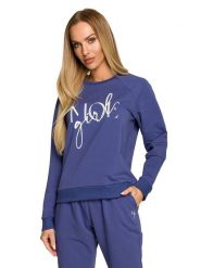 Made of emotion Bluza w kolorze niebieskim rozmiar: L. Niebieskie bluzy Made Of Emotion, l, bez wzorów, bez kaptura. Za 119.12 zł.