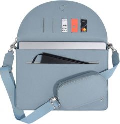 Torba na laptopa z organizerem na akcesoria Stackers Slim 36 x 24 cm niebieska. Niebieskie torby na laptopa Stackers, bez wzorów. Za 429.00 zł.