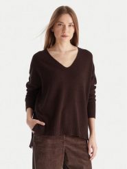 Kontatto Sweter 3M0842C Bordowy Relaxed Fit. Czerwone swetry Kontatto, m, bez wzorów, z syntetyku, bez ramiączek. Za 339.99 zł.