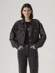Levi's Kurtka dżinsowa w kolorze antracytowym rozmiar: M. Czarne kurtki Levi's, m, bez wzorów, z bawełny, bez kaptura. Za 271.03 zł.