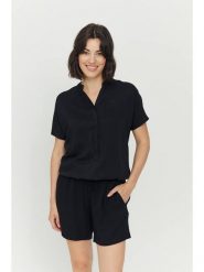 MAZINE Bluzka "Benoni" w kolorze czarnym rozmiar: XS. Czarne bluzki MAZINE, s, bez wzorów, z wiskozy, bez kołnierzyka, bez ramiączek. Za 114.71 zł.