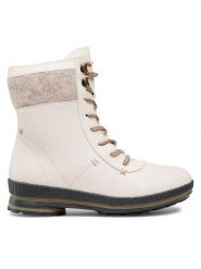 Rieker Botki Z2405-60 Beżowy. Brązowe botki Rieker, bez wzorów, ze skóry, bez obcasa, na płaskiej podeszwie, bez zapięcia. Za 219.99 zł.