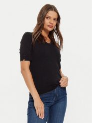 Liu Jo Bluzka WF4010 MS49I Czarny Regular Fit. Czarne bluzki Liu Jo, xs, bez wzorów, z wiskozy, bez kołnierzyka, bez ramiączek. Za 389.99 zł.