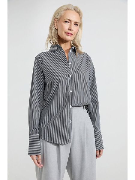 Josephine & Co Bluzka "Annemijn" w kolorze czarno-białym rozmiar: 36. Białe bluzki Josephine & Co, bez wzorów, z bawełny, bez kołnierzyka, bez ramiączek. Za 178.79 zł.