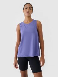 4F Top sportowy w kolorze fioletowym rozmiar: L. Różowe topy sportowe 4f, l, bez wzorów, z materiału, outdoorowe. Za 70.74 zł.